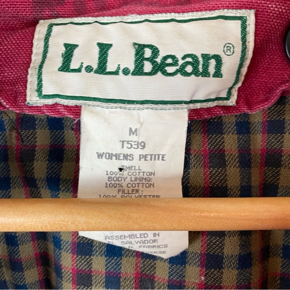Vintage L.L. Bean Canvas Primaloft Flannel-Lined Barn Chore Coat - Picture 9 of 12